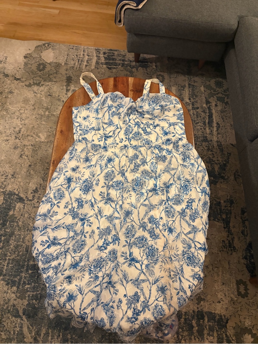 Anthropologie Blue Floral Dress